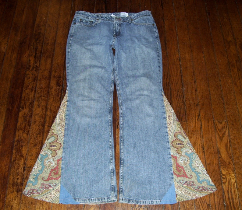 Hippie Bell Bottom Jeans OOAK Custom Order Send Me YOUR Jeans | Etsy
