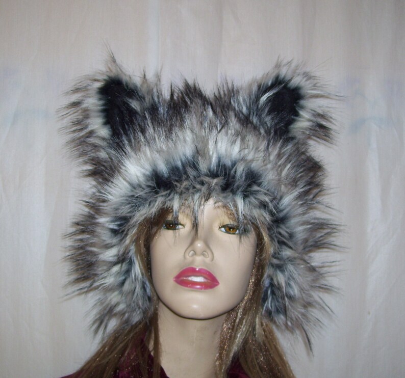 faux fur hat with ears