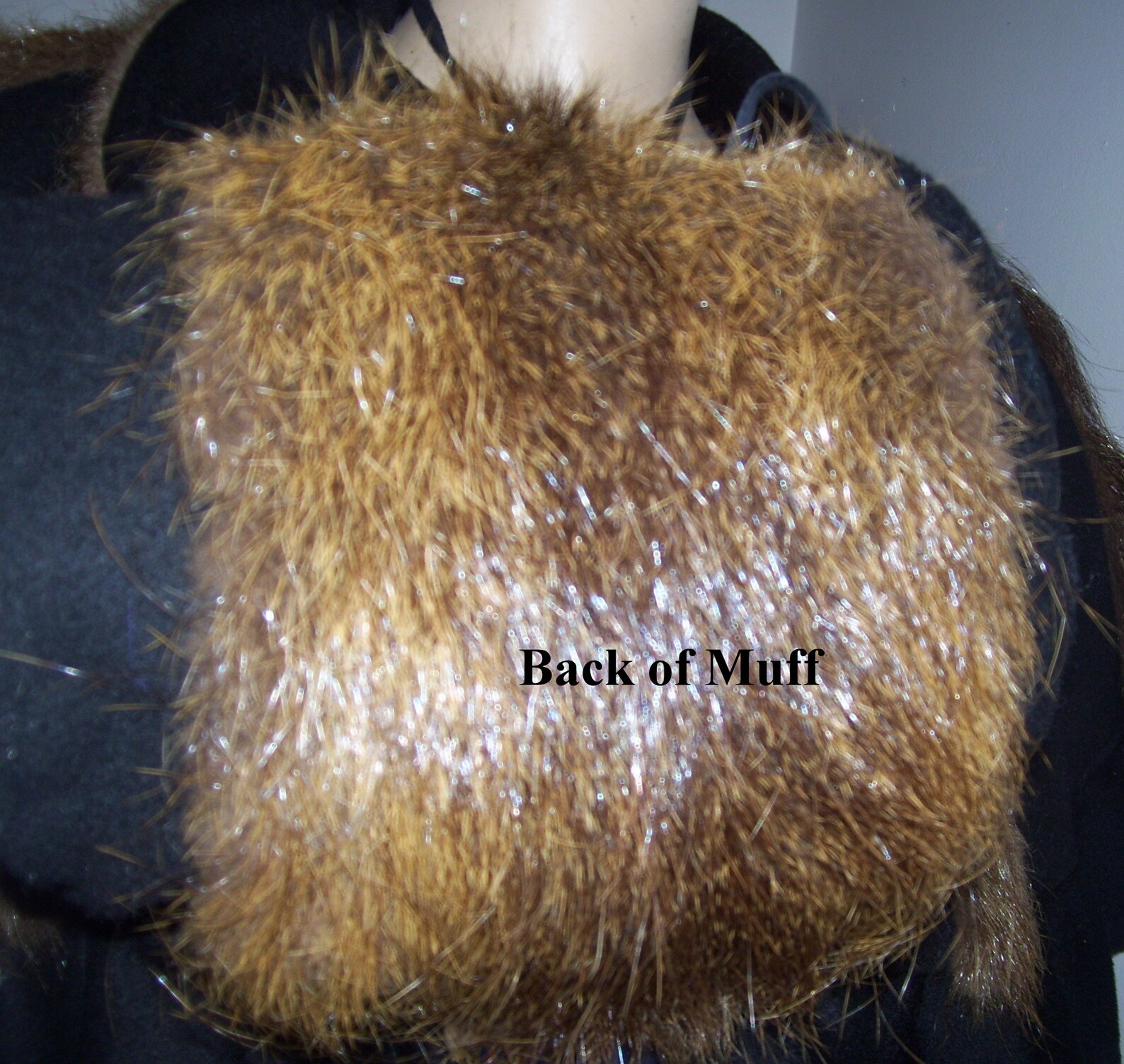 Monnalisa White Faux Nutria Fur Plush Cape