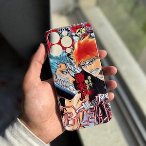 Ichig Anime Cartoon iPhone étui pour iphone 15 14 13 12 11 Pro Max XS XR Mini 7 8 Plus & Samsung S21 S22 S23 Ultra Google Pixel 8 Pro