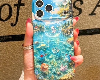Cute Poke Anime Phone Case for iPhone 17 16 15 14 13 12 11 Pro Max Samsung S26 S24 FE S23 S22 Plus S25 Ultra A14 Google Pixel 7 8 9 10 Cases