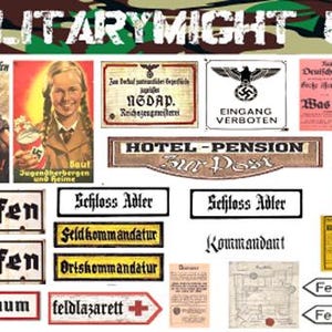 Maßstab 1 32 1 35 WW2 Where Eagles Dare Schilder Abziehbilder Set 2 Diorama