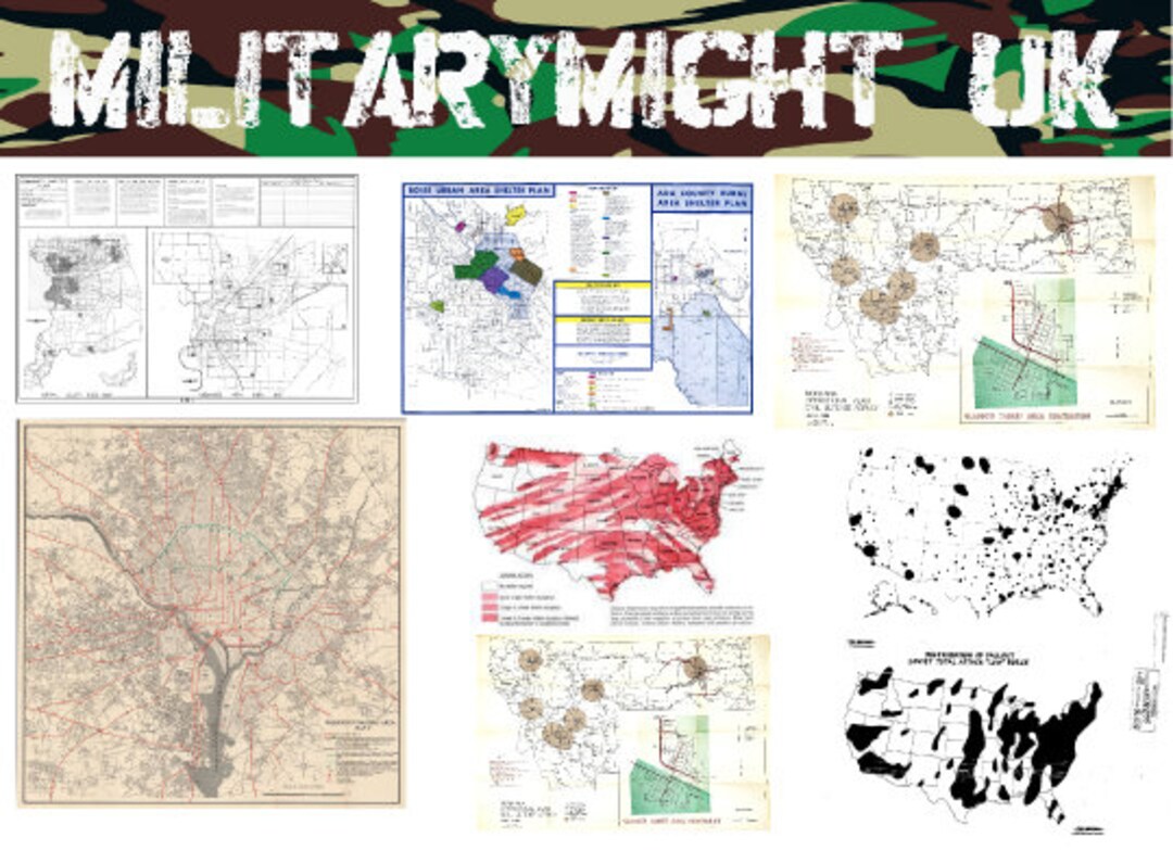 1 16 1 18 Scale Cold War Printed Maps United States - Etsy