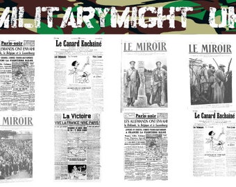 1 16 1 18 Scale WW1 French Newspapers Front Covers