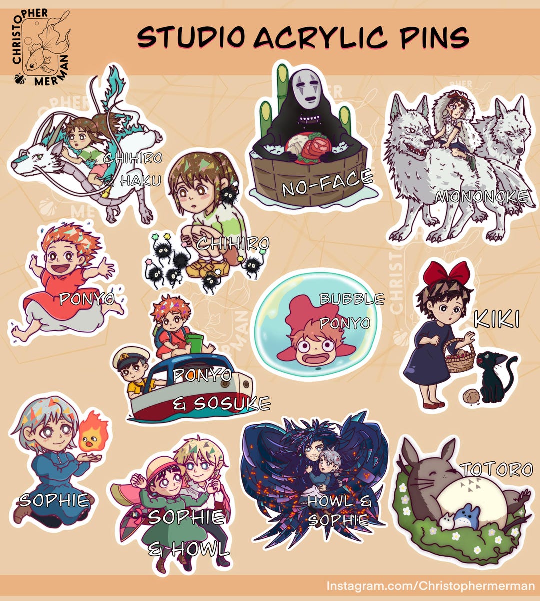 Studio Acrylic Pins - Etsy