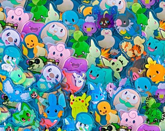 Poke acrylic pins 4cm