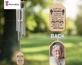 Personalized Wind Chime, I Hide My Tears When I Say Your Name, Best Memorial Gifts For Your Loss Of Your Love, In Memory Wind Chime