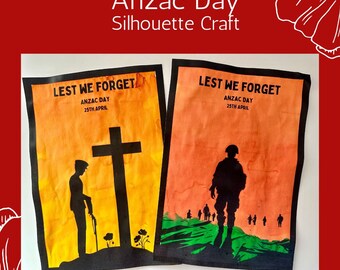 Anzac Day Craft Silhouette Worksheets