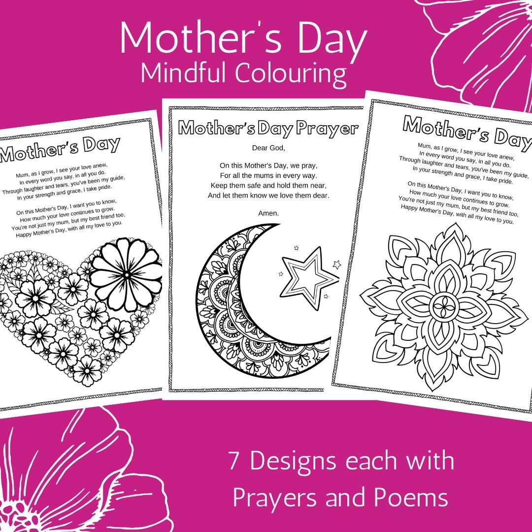 Mother's Day Mindfulness Colouring in Activity for Meditation, Prayer ...