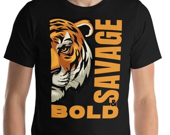 Men's tshirt, animal shirt, gift for him, Savage, slogan tee, trending shirt,  men's graphic tee,  father's day gift, father's day shirt