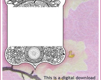 CHINESE FAERY - Fancy Embroidery Cards - Floss Winders - PDF Download