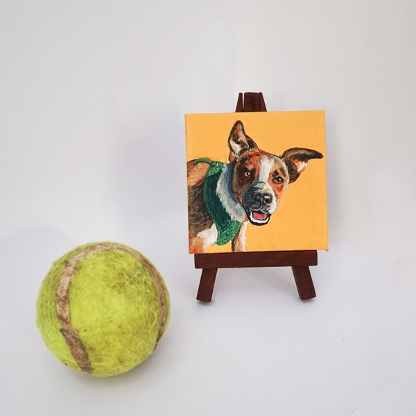 Custom Hand Painted Mini Pet Portrait (3’x3’)