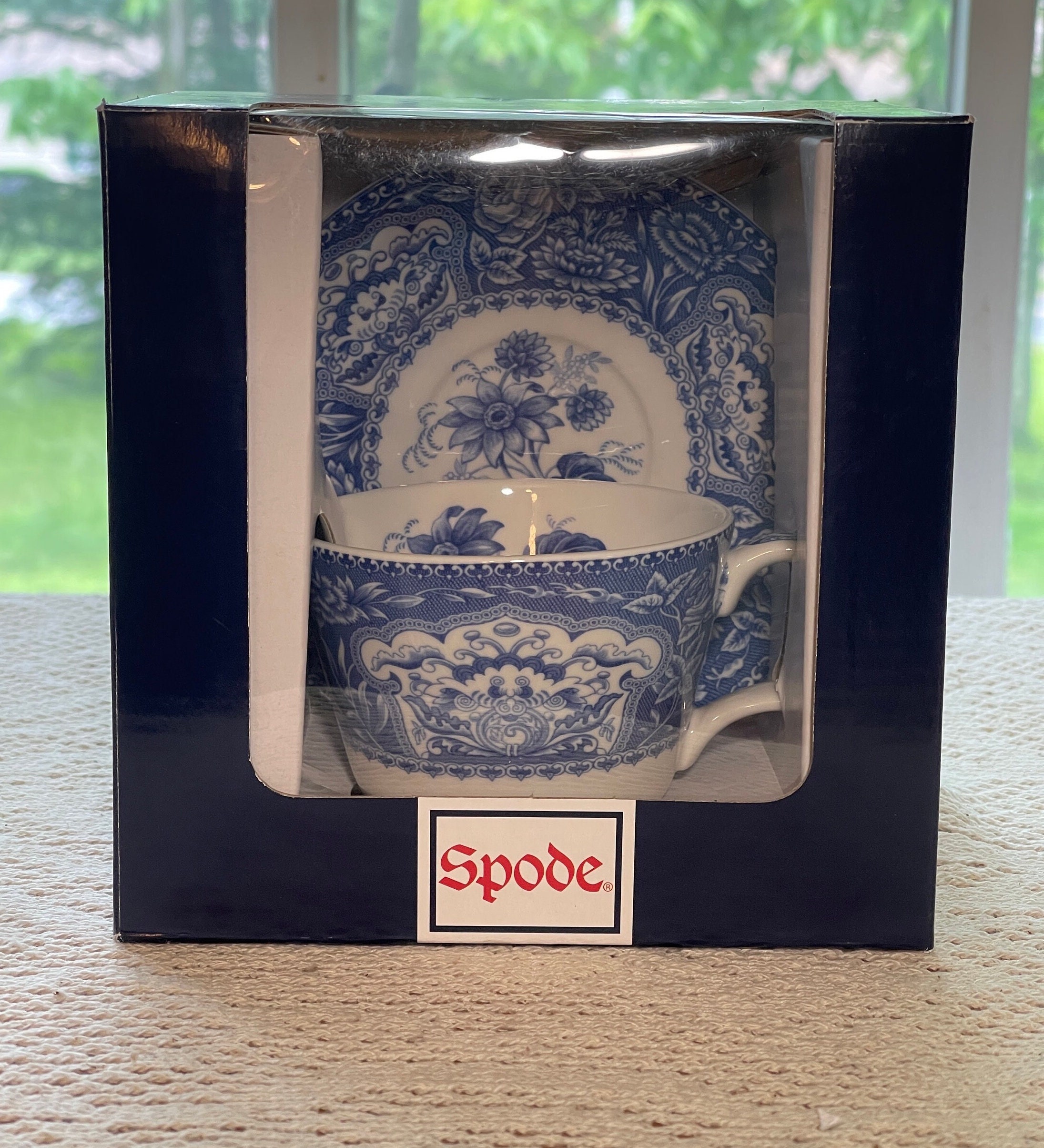 NIB Vintage Spode Blue, Blue Italian, ”the Blue Room