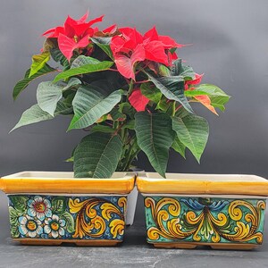 Caltagirone Ceramic vase holder 23 cm and various coloring
