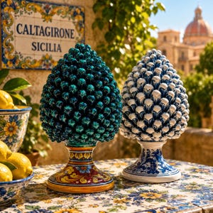 カルタジローネ陶器のシチリア・ムーア人の頭部、すべて手作業による
