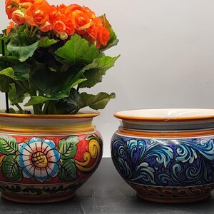 Caltagirone Ceramic vase holder 20 cm and various coloring