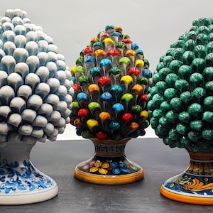 Handcrafted Ceramic Pine Cone - Stunning Art Piece for Home Decor Enthusiasts, and Italian Pottery Collectors