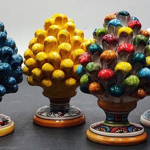 Handcrafted Ceramic Pine Cone - Timeless Art Piece for Rustic Home Decor Enthusiasts and Mediterranean Art Collectors