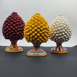 Piña de cerámica siciliana artesanal: decoración mediterránea