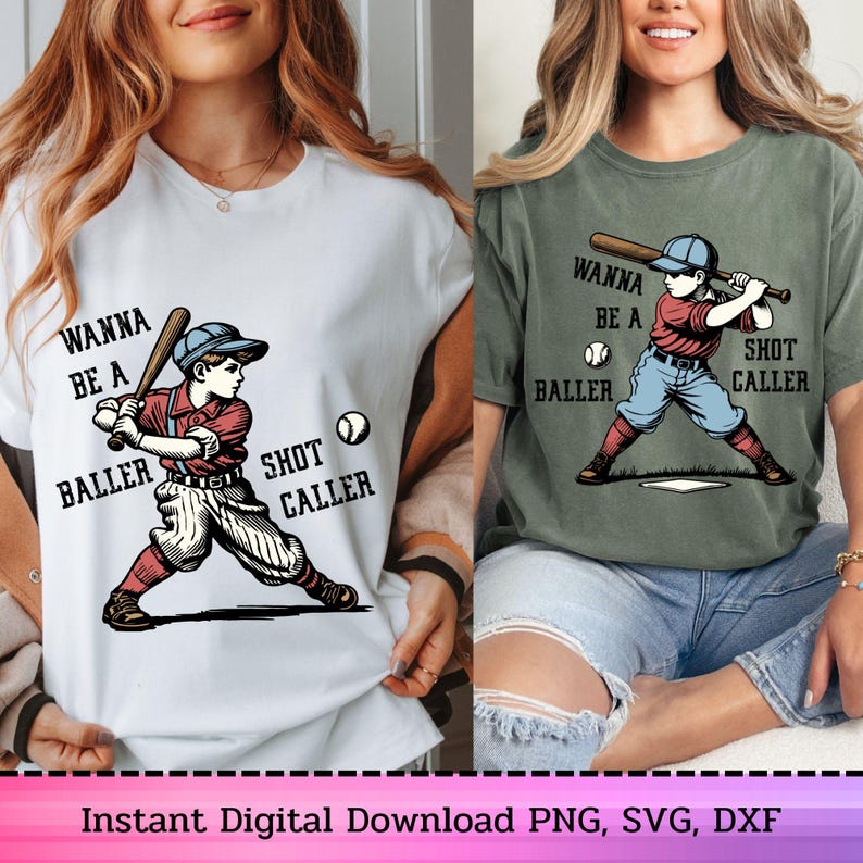 Wanna Be a Baller Shot Caller SVG PNG Shirt/sweatshirt, Cute Young Boy Illustration Print, Svg