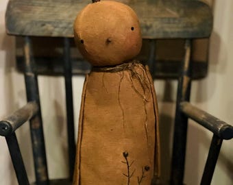 Willow a Rustic Farmhouse Primitive Pumpkin Fall Figure with acorn and feather tree by Chickadee Primitives PDF PATTERN ONLY