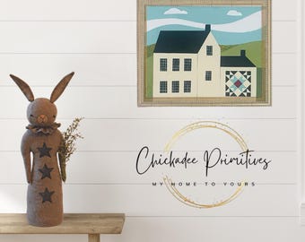Primitive "Harper" Bunny Pattern Digital Tutorial by Chickadee Primitives PDF FILE