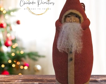 Wool and Clay Santa by Chickadee Primitives Digital Pattern Primitive Santa PATTERN ONLY