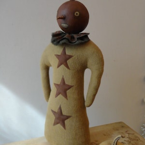 New Add-On Primitive Folk Art Peter Pumpkin Doll with Puffy Stars Pattern Fall Halloween image 6