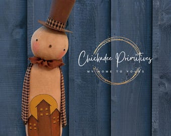 PATTERN ONLY Primitive Farmhouse Fall Witch and Pumpkin dolls Pattern ONLY!