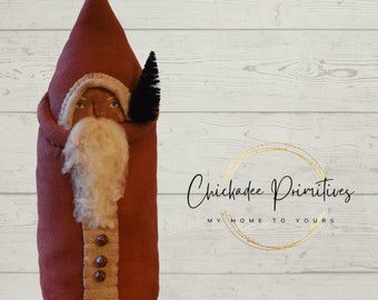 Primitive All Cloth Santa Christmas Decoration PDF  by Chickadee Primitives PATTERN ONLY