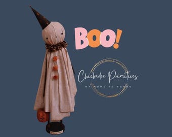 Primitive Farmhouse Halloween Ghost Doll  PATTERN only!!