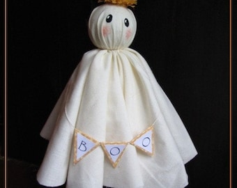 Primitive Farmhouse Folk Art Fall Halloween Ghost Pattern by Chickadee Primitives PATTERN ONLY