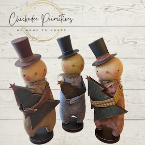 Snowman Pattern for Primitive Farmhouse Snowman with Faux Snow and arms that hold whatever you like!  NEW ADD-ON