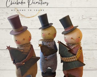 Snowman Pattern for Primitive Farmhouse Snowman with Faux Snow and arms that hold whatever you like!  NEW ADD-ON