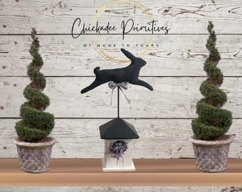 Weathervane Rabbit Assemblage Spring and Summer Farmhouse Decor by Chickadee Primitives PDF Pattern Only