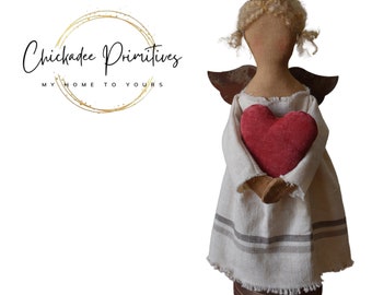 Primitive Spring Farmhouse Angel with Seasonal Touches PDF PATTERN ONLY