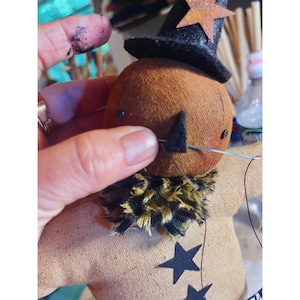 新品!!! 原始的な農家のハロウィーンのカボチャ人形とバナーとフォーク風のカートのパターンのみ!!