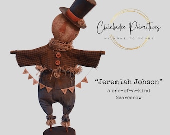 PDF Primitive Farmhouse Fall Scarecrow doll with Fall Banner Digital PATTERN only!