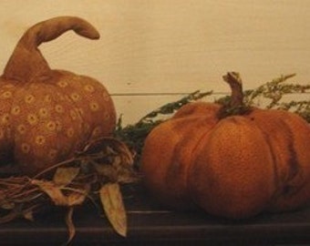 Primitive Folk Art  Fall Pumpkin Pattern by Chickadee Primitives