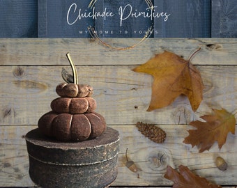 Primitive Fall Halloween Pumpkin Box PATTERN by Chickadee PRimitives