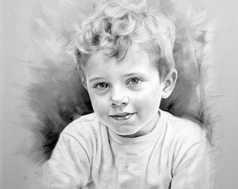 Handmade Pastel Portrait of a Child, Custom Child Portrait, Nursery Decor Art, Kids Room Wall Decor, Portrait Painting