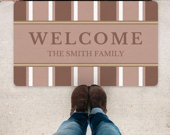 Add Your Last Name in Doormat, Make Your Own Family Doormat, Personalized Gift, Custom Welcome Doormat, Home Decor for New Home