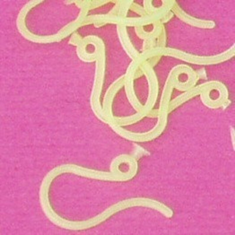 48 Plastic French Hooks/ear Wires Yellowgreat for Folks Etsy