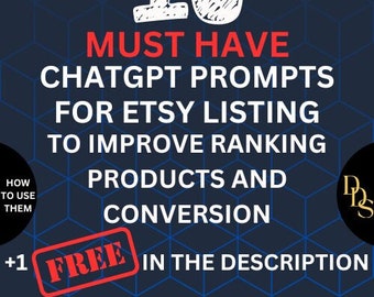 10 suggerimenti ChatGPT per la classifica delle inserzioni Etsy, classifica GPT della chat Prodotti Guida alla vendita su Etsy Classifica delle ricerche Aiuto Etsy per la vendita di libri