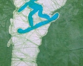 Batik Vermont Snow Boarder T Shirt- size L