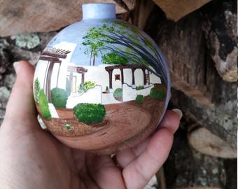 Jumbo size 4 inch custom painted  personalized ornament with your house