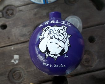 show your spirit custom ornament painted with your school mascot personalized for free