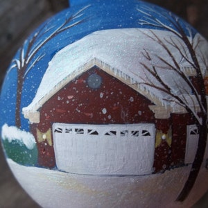 Custom hand painted shatter proof house ornament painted with your own home personalized for free image 3