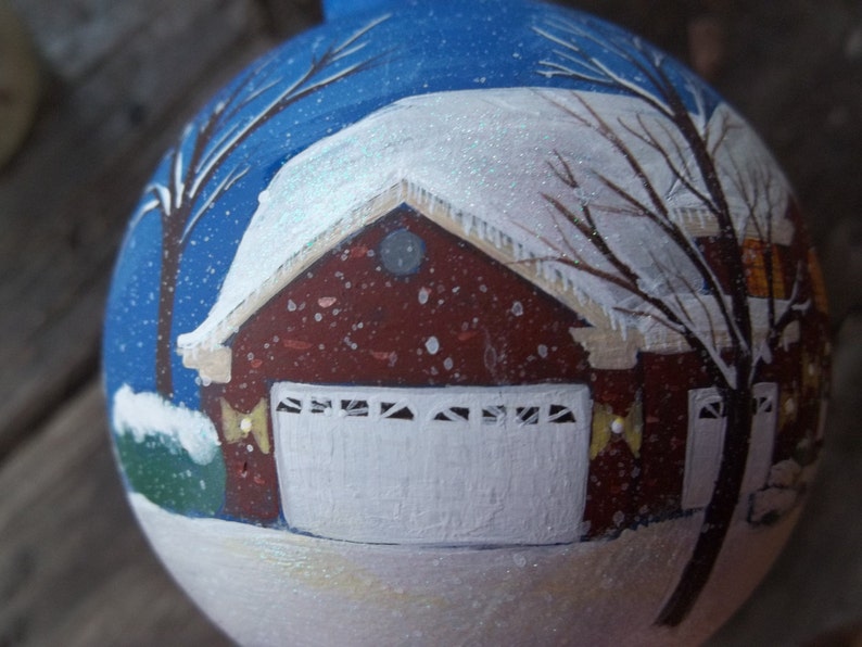 Custom hand painted shatter proof house ornament painted with your own home personalized for free image 3