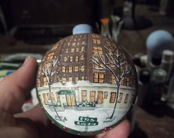 Custom hand painted ornament painted with your own home personalized for free